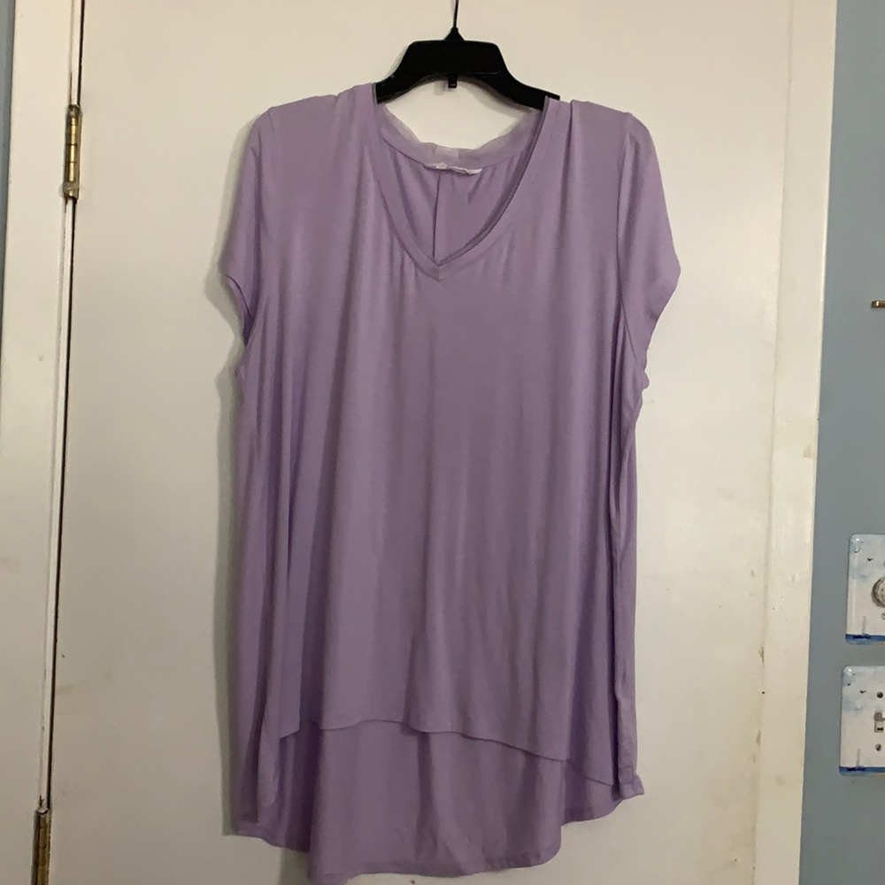 Purple shortsleeved basic shirt XXL